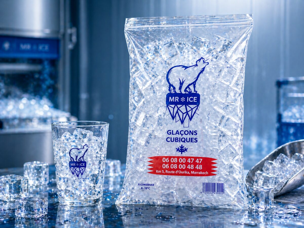 Glaçons cubiques alimentaires en sachet 2 kg / 5 kg — Mr ICE