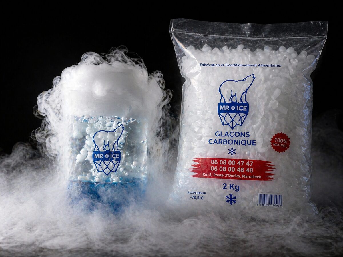 Glaçons carboniques (CO₂ solide -78,5 °C) — Mr ICE